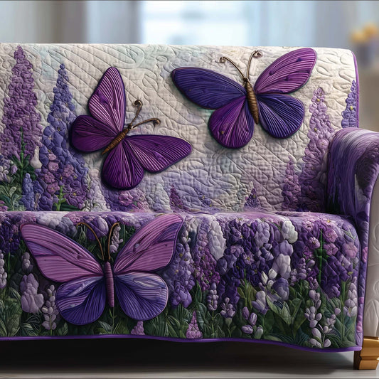 Lavender Wings Quilted Sofa Cover GFTOTG3035
