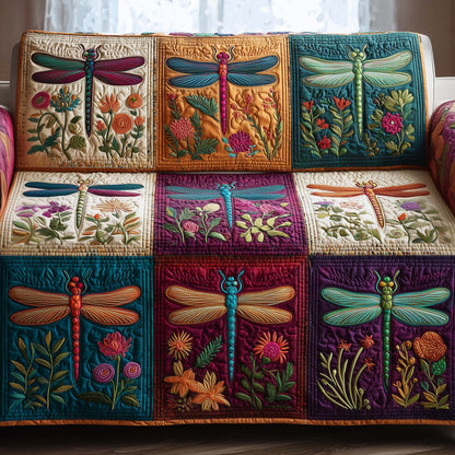 Patchy Dragonfly Quilted Sofa Cover GFTOTG3097