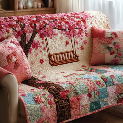 Blossom Drift Quilted Sofa Cover GFTOTG3127