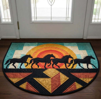 Tribal Horses Quilted Welcome Mat GFTOTG3169