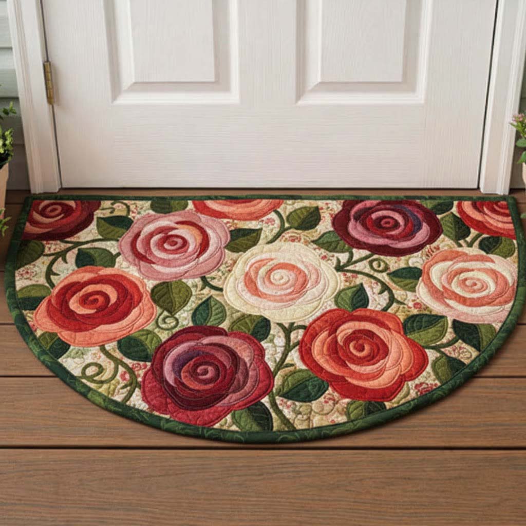 Blooming Roses Quilted Welcome Mat GFTOTG3173