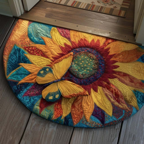 Sunflower Butterfly Quilted Welcome Mat GFTOTG3190