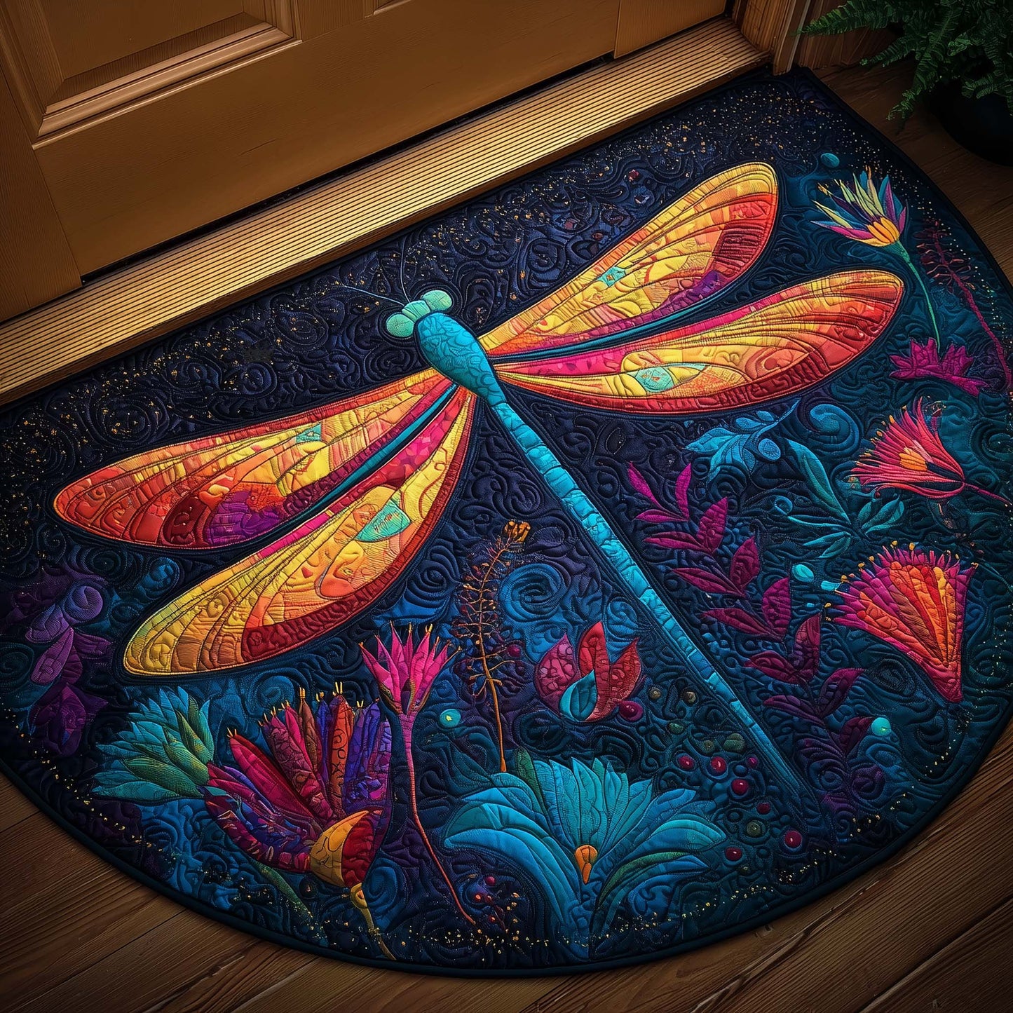 Mystic Dragonfly Quilted Welcome Mat GFTOTG3195