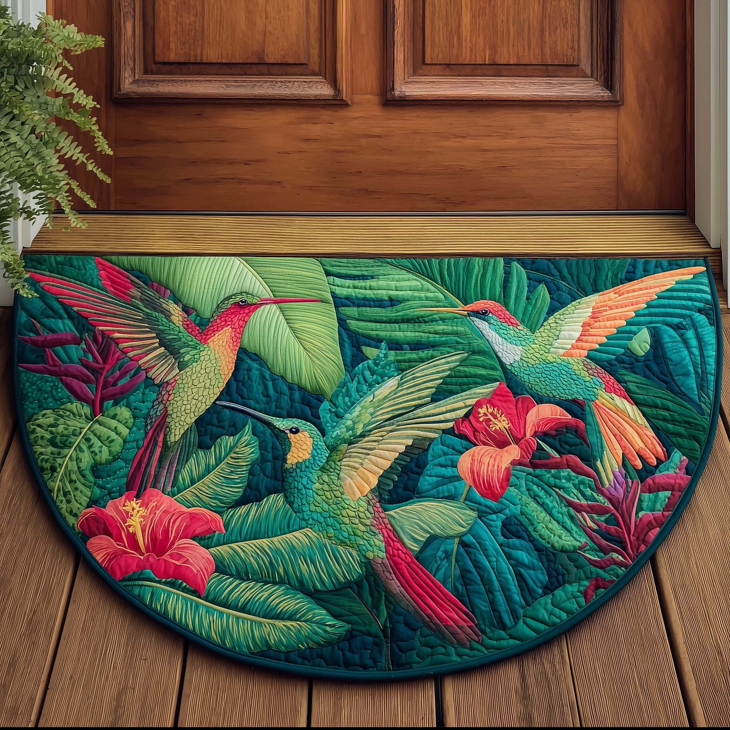 Tropical Hummingbird Quilted Welcome Mat GFTOTG3200