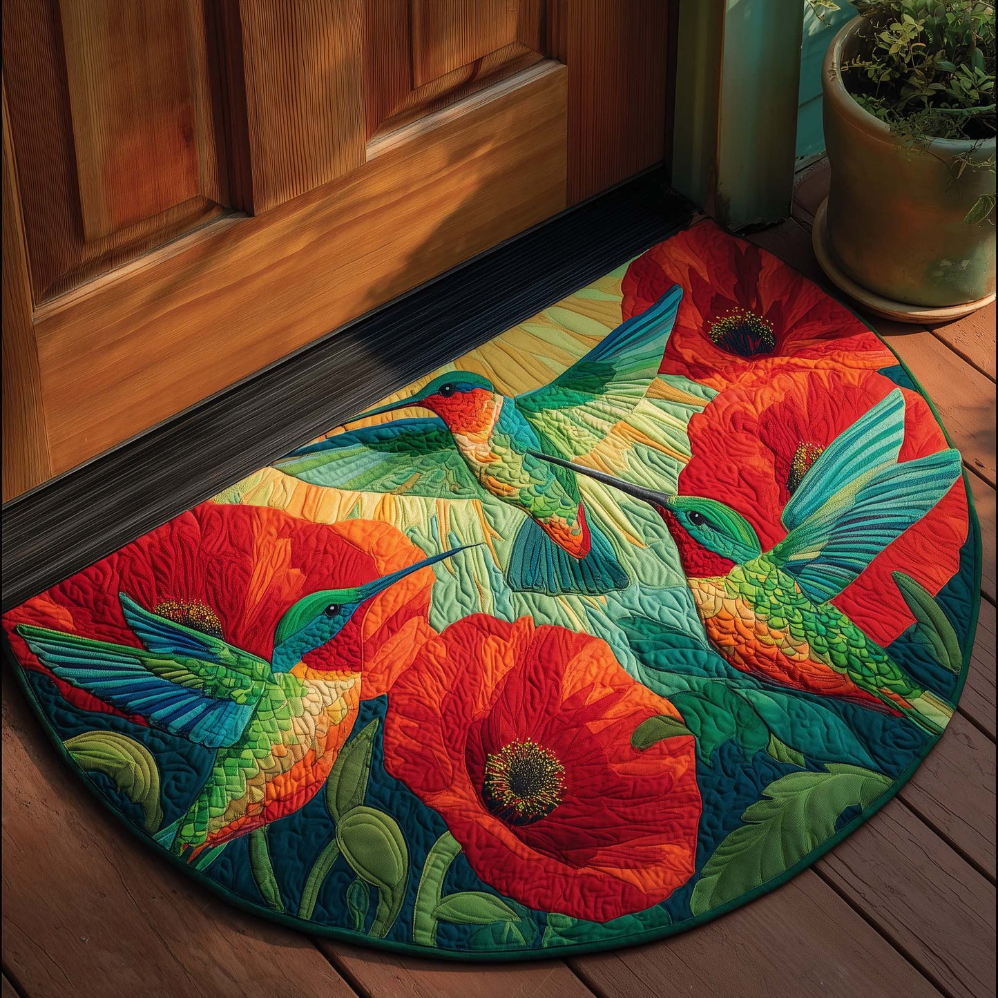 Hummingbird Quilted Welcome Mat GFTOTG3204
