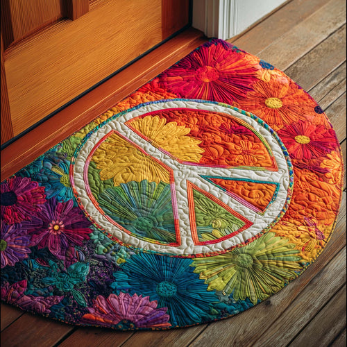 Peace Sign Quilted Welcome Mat GFTOTG3223