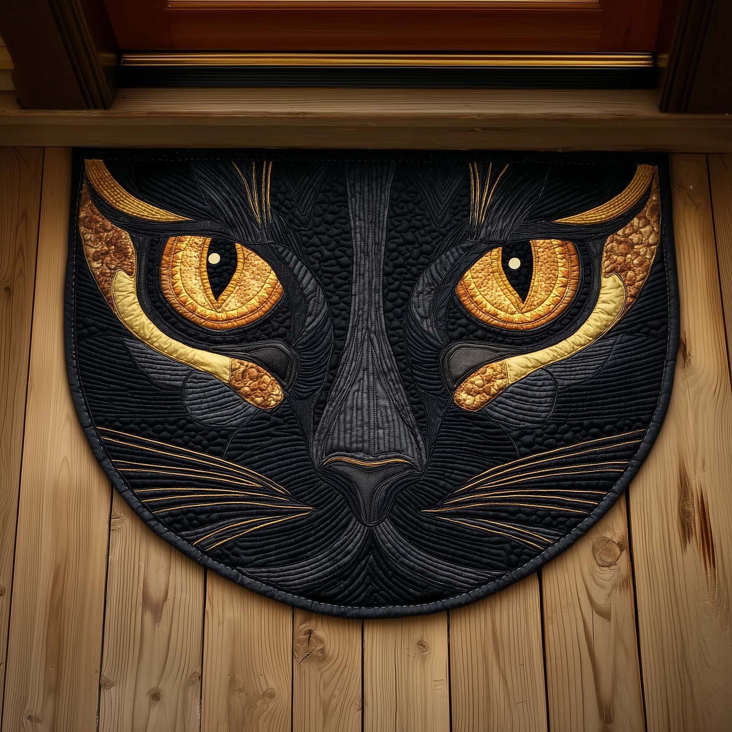 Mystic Black Cat Quilted Welcome Mat GFTOTG3229