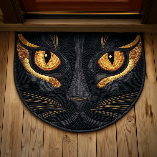 Mystic Black Cat Quilted Welcome Mat GFTOTG3229