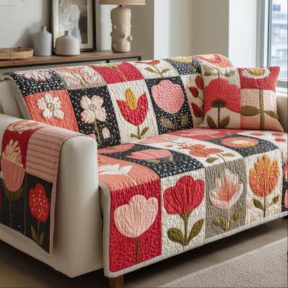 Blooming Season Quilted Sofa Cover GFTOTG3237