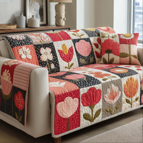 Blooming Season Quilted Sofa Cover GFTOTG3237