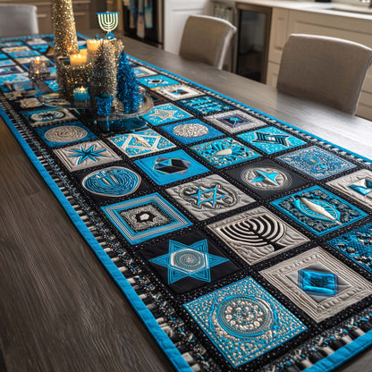Hanukkah Patchwork Quilted Table Runner GFTOTG3257
