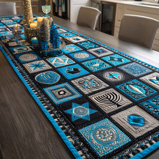 Hanukkah Patchwork Quilted Table Runner GFTOTG3257