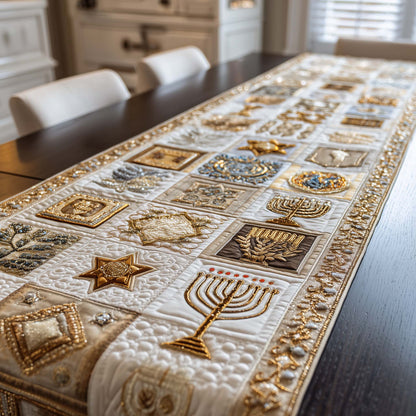 Hanukkah Patchwork Quilted Table Runner GFTOTG3260