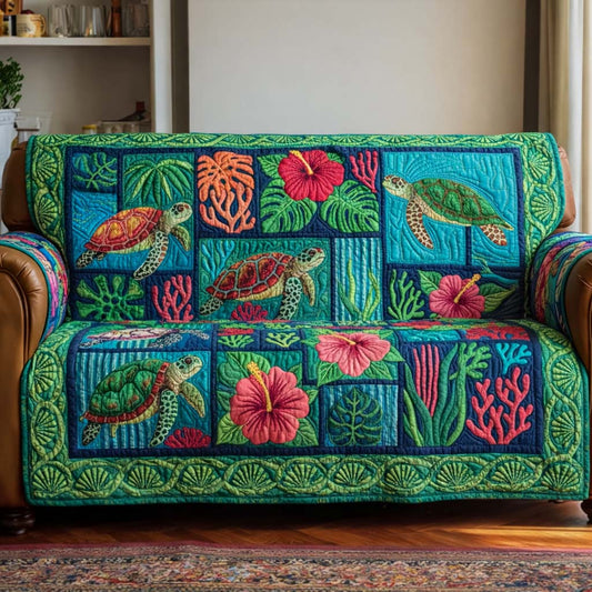 Turtle Drift Quilted Sofa Cover GFTOTG3279