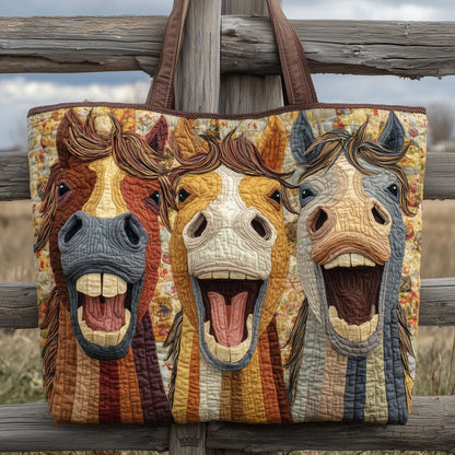 Funky Horses Quilted Tote Bag GFTOTG3318