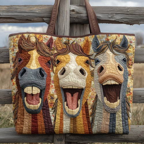 Funky Horses Quilted Tote Bag GFTOTG3318