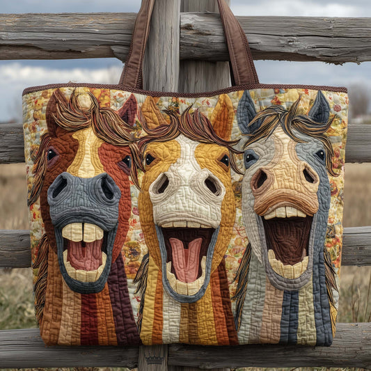 Funky Horses Quilted Tote Bag GFTOTG3318