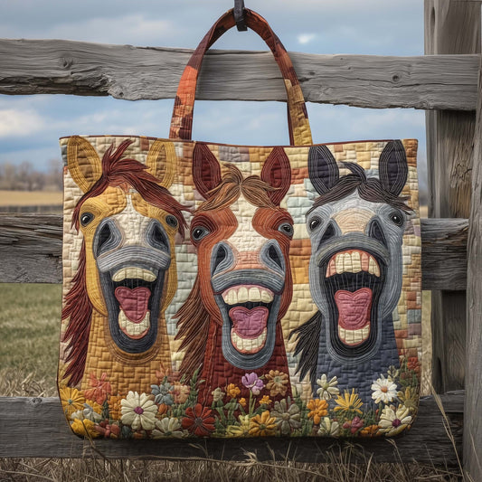Funky Horses Quilted Tote Bag GFTOTG3319