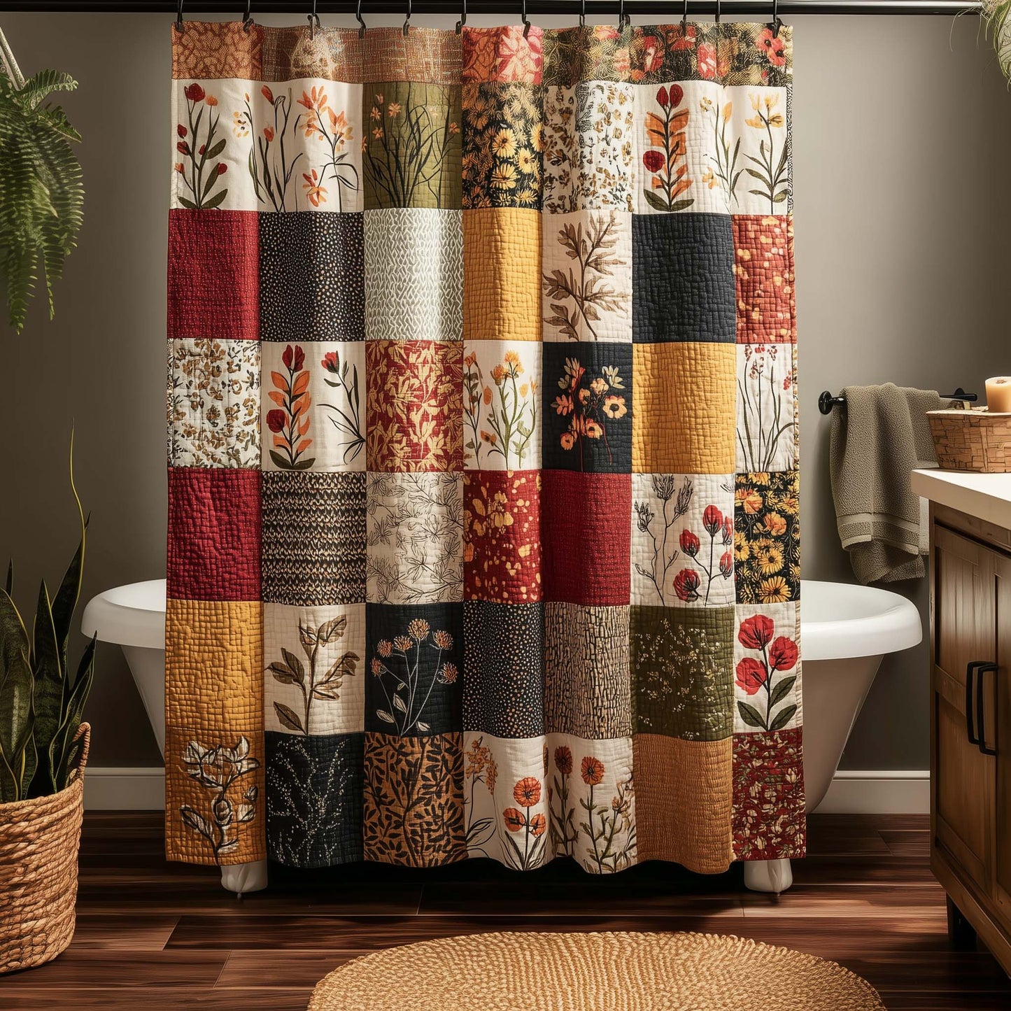 Bloom Patch Shower Curtain GFTOTG3386