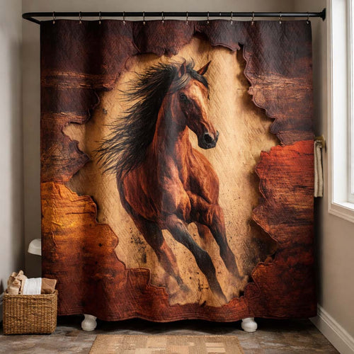 Galloping Horse Shower Curtain GFTOTG3395