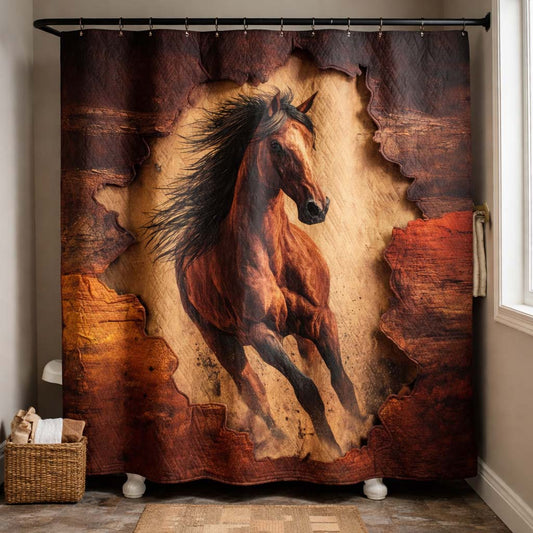 Galloping Horse Shower Curtain GFTOTG3395