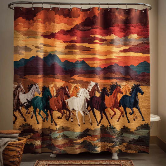 Galloping Horses Shower Curtain GFTOTG3399