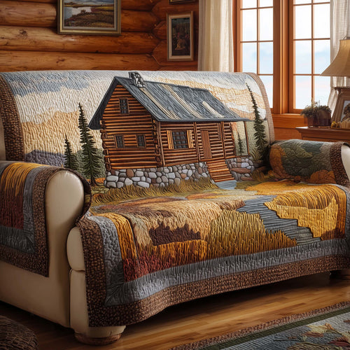 Log Cabin Quilted Sofa Cover GFTOTG3426