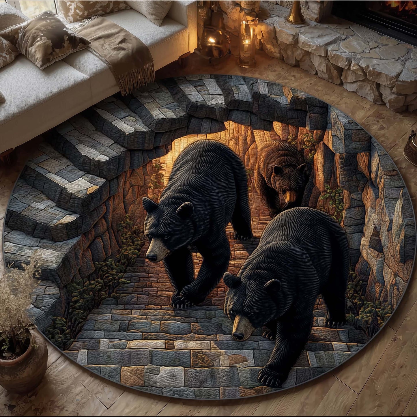 Forest Guardian Quilted Round Mat GFTOTG3483