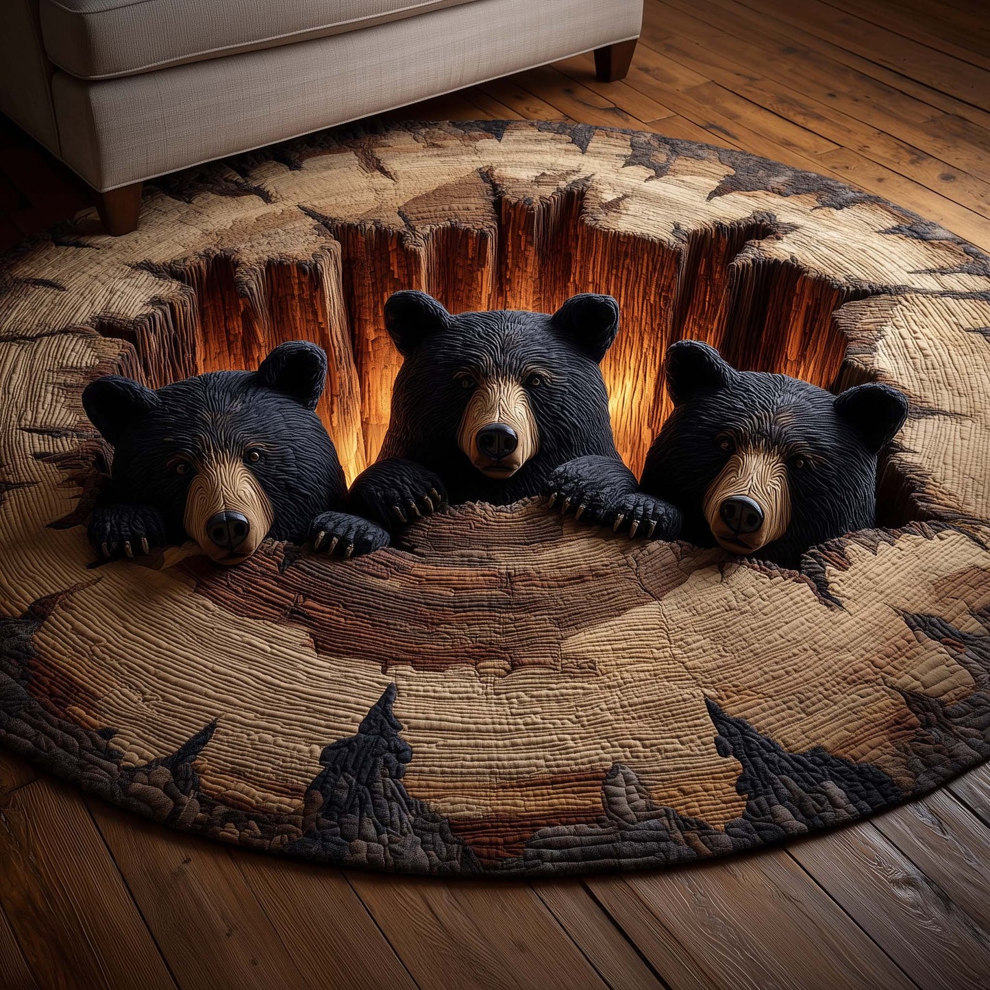 Forest Guardian Quilted Round Mat GFTOTG3484