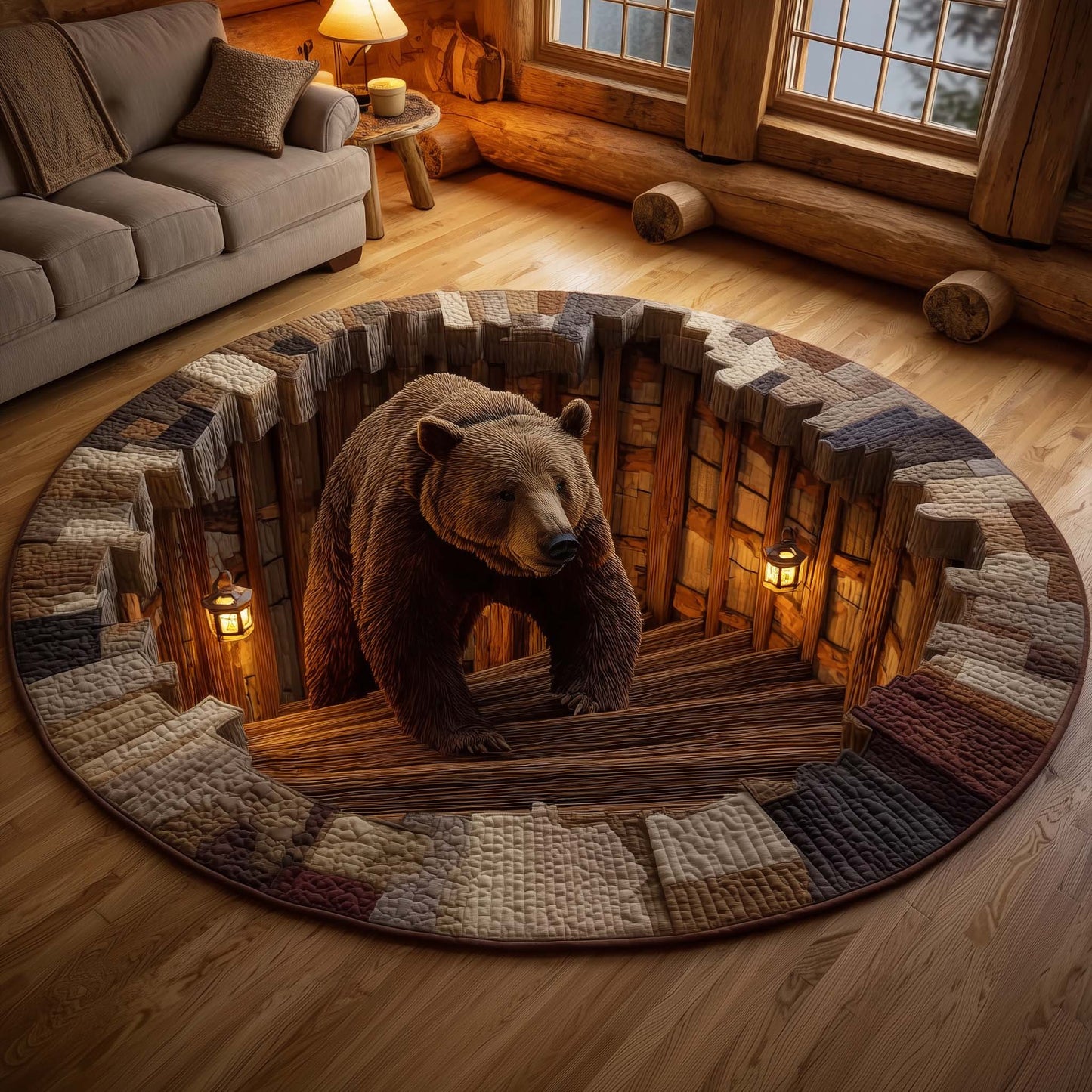 Forest Guardian Quilted Round Mat GFTOTG3485