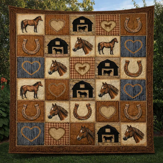 Patchy Horse Quilted Blanket GFTOTG3513