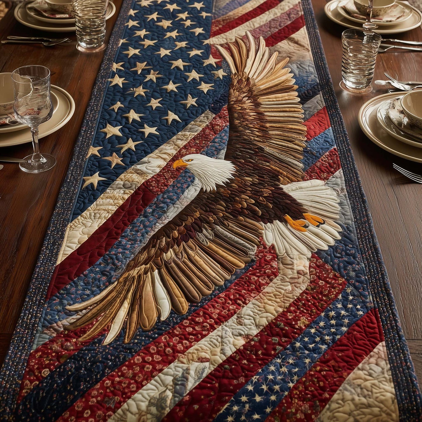 Freedom Valor Heritage Quilted Table Runner GFTOTG3538