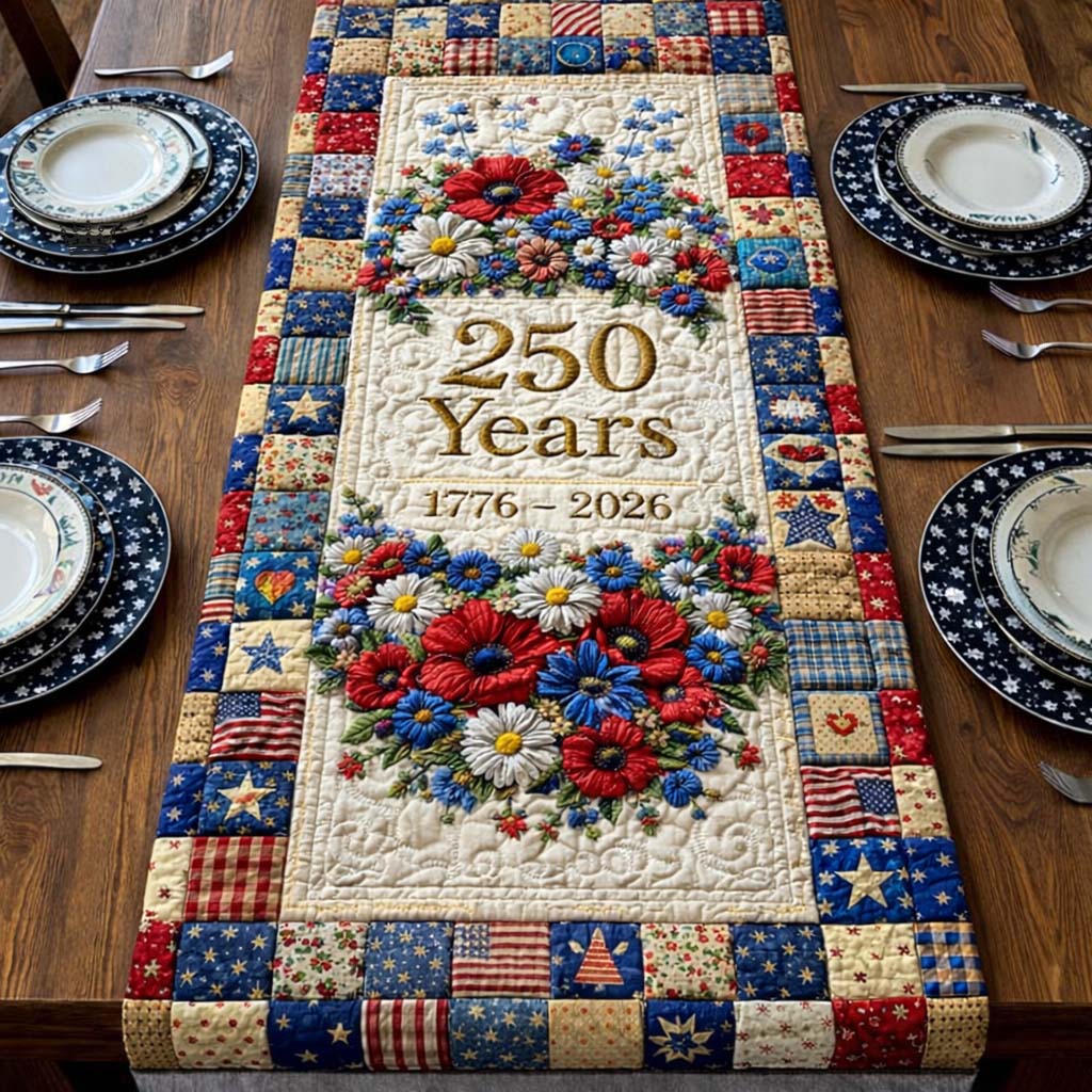 Freedom Valor Heritage Quilted Table Runner GFTOTG3541