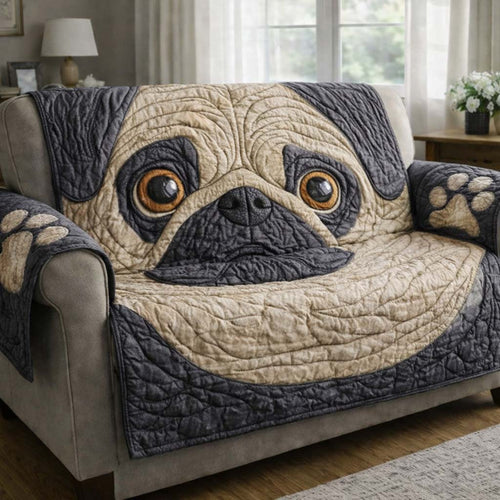 Adorable Pug Quilted Sofa Cover GFTOTG3606