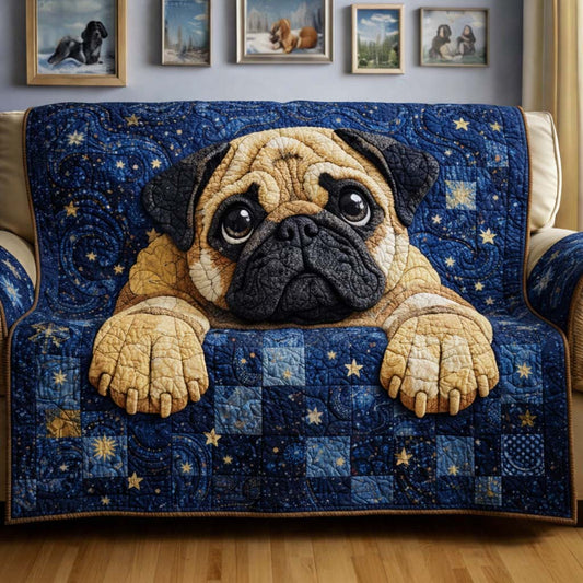 Adorable Pug Quilted Sofa Cover GFTOTG3610