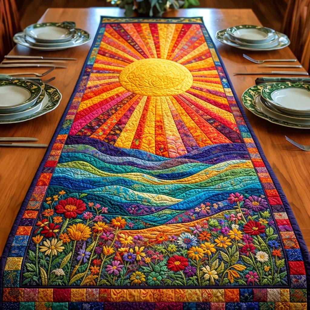Floral Sunburst Quilted Table Runner GFTOTG3625