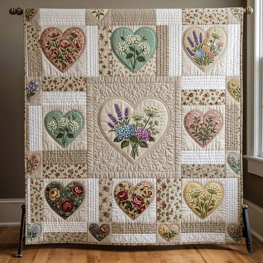Flower Patchwork Quilted Blanket GFTOTG3635C5