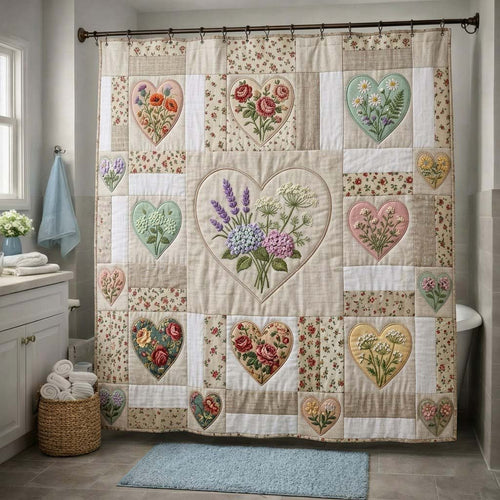 Flower Patchwork Shower Curtain GFTOTG3635C7