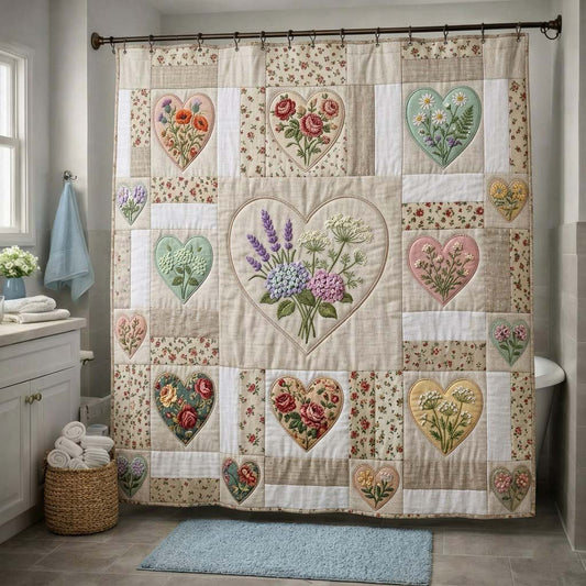 Flower Patchwork Shower Curtain GFTOTG3635C7