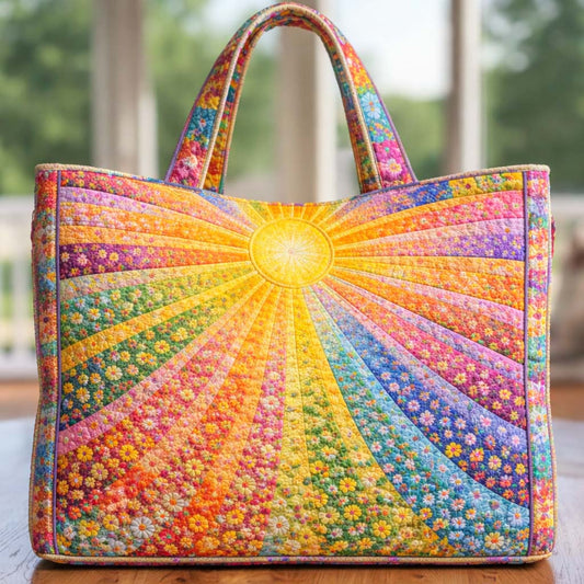 Floral Sunburst Quilted Tote Bag GFTOTG3638