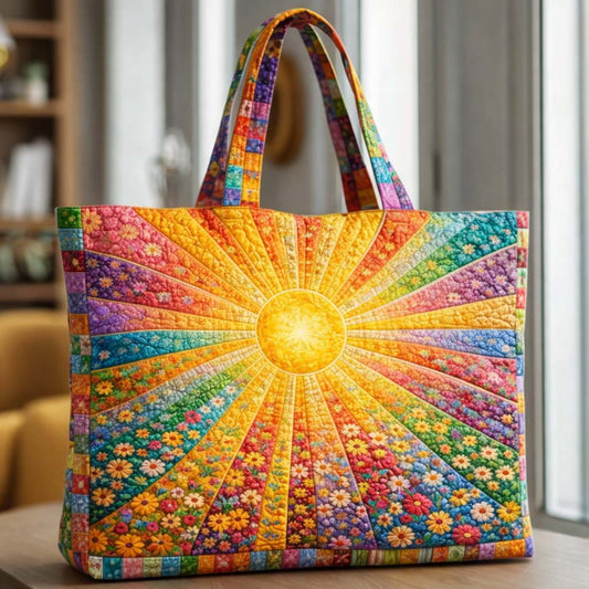 Floral Sunburst Quilted Tote Bag GFTOTG3639