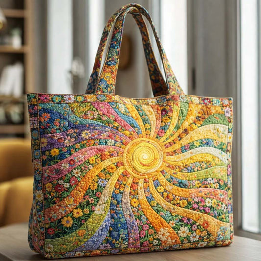 Floral Sunburst Quilted Tote Bag GFTOTG3640