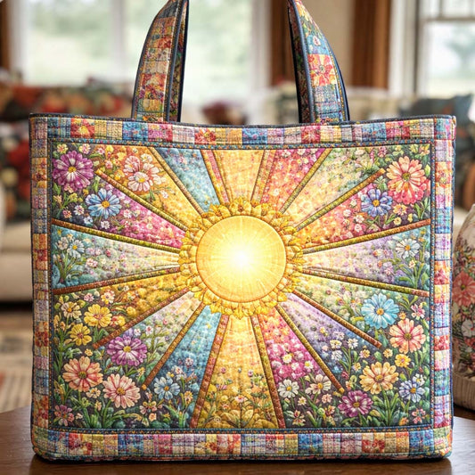 Floral Sunburst Quilted Tote Bag GFTOTG3643