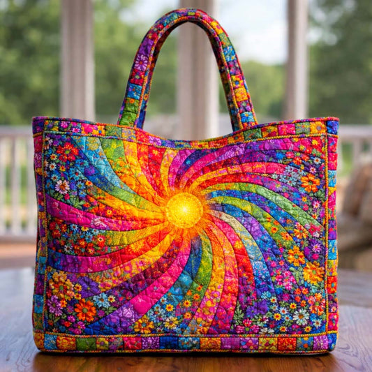 Floral Sunburst Quilted Tote Bag GFTOTG3644