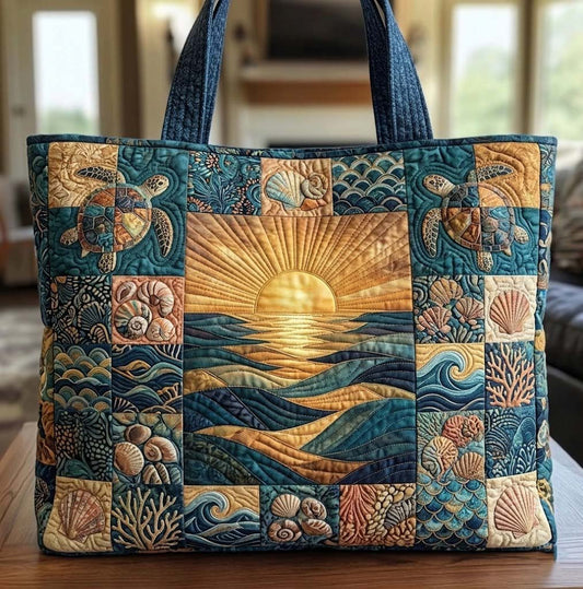 Ocean Harmony Quilted Tote Bag GFTOTG3673