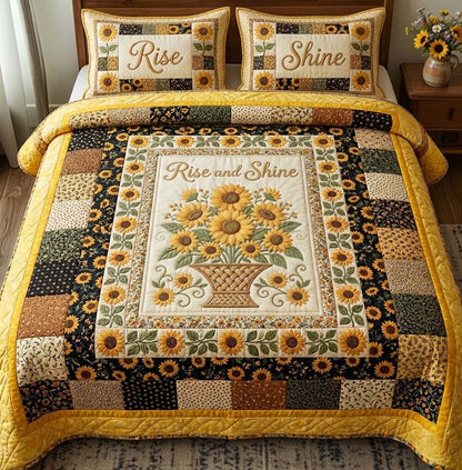 Amber Bloom 3-Piece Quilted Bedding Set GFTOTG3712