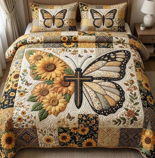Amber Wings 3-Piece Quilted Bedding Set GFTOTG3713