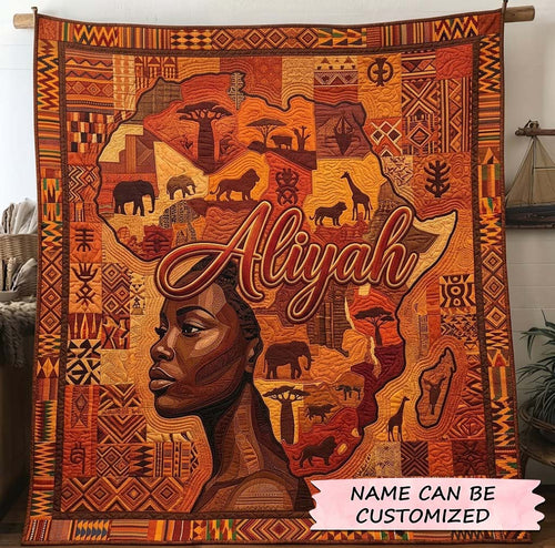 Melanin Queen Quilted Blanket QTCUZ GFTOTG3816