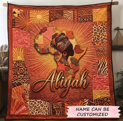 Melanin Queen Quilted Blanket QTCUZ GFTOTG3818