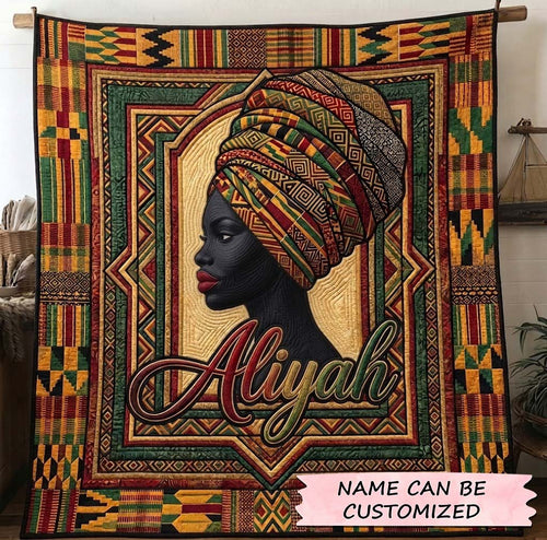 Melanin Queen Quilted Blanket QTCUZ GFTOTG3820